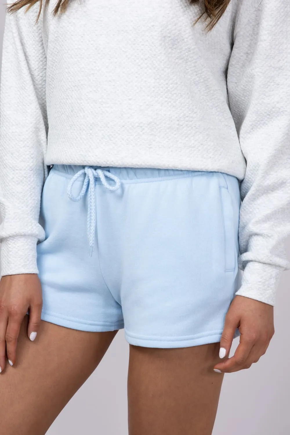 1897 Active Basic Fleece Shorts for Women in Blue | H420-BLUE