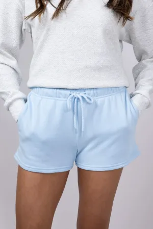 1897 Active Basic Fleece Shorts for Women in Blue | H420-BLUE