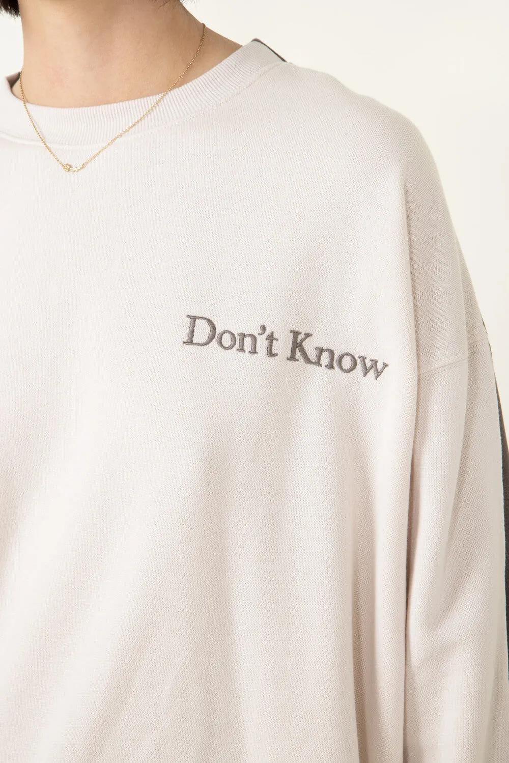 1897 Active Don’t Know Don’t Care Fleece Sweatshirt for Women in Beige/Fossil | GT883-BEIGEFOSSIL
