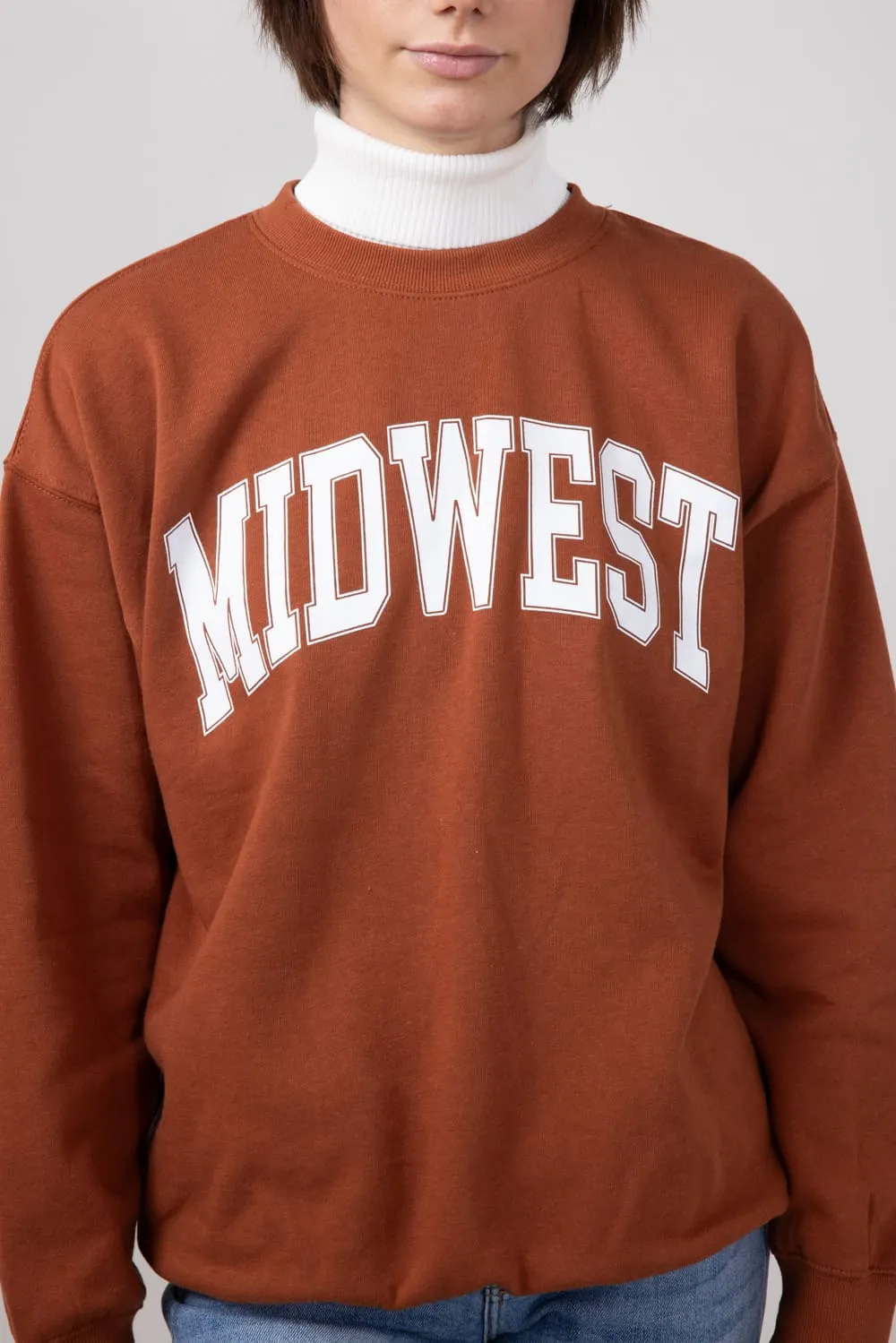 1897 Active Midwest Sweatshirt for Women in Rust | GT852-RUST