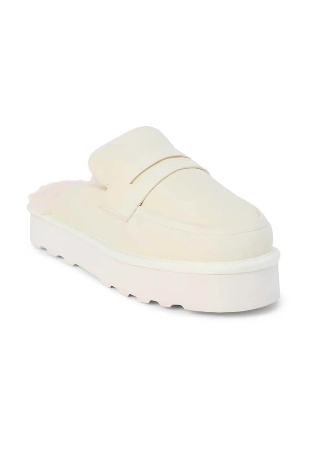 Beach by Matisse Stowe Fur Slippers for Women in Ivory | STOWE-IVORY