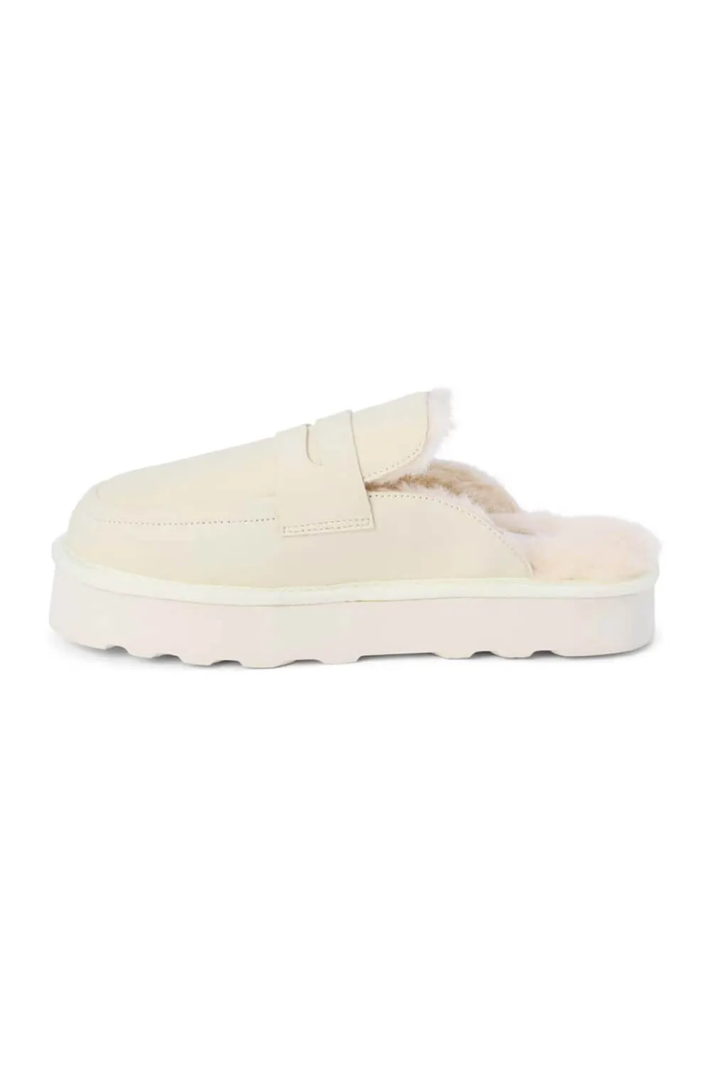 Beach by Matisse Stowe Fur Slippers for Women in Ivory | STOWE-IVORY