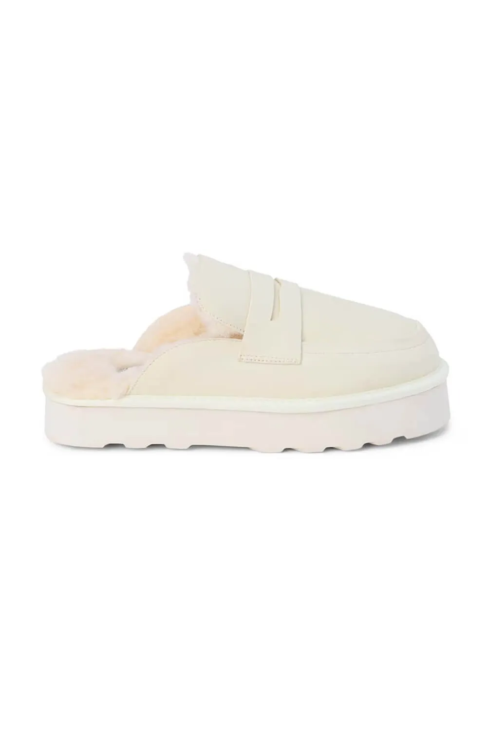 Beach by Matisse Stowe Fur Slippers for Women in Ivory | STOWE-IVORY