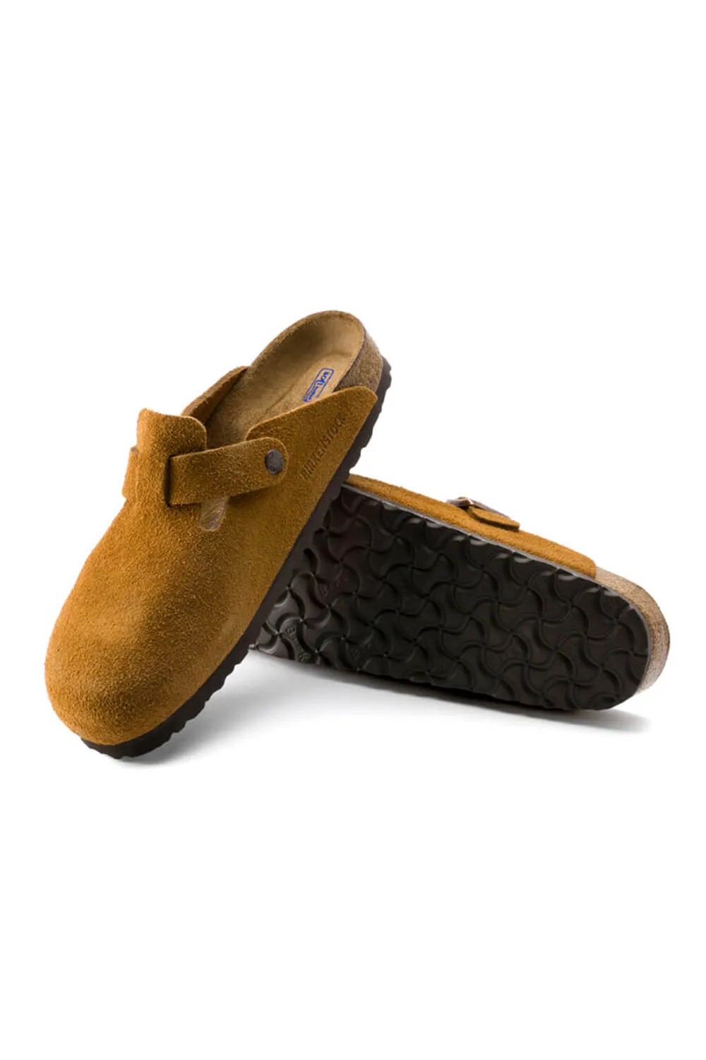 Birkenstock Boston Soft Footbed Suede Leather Clogs for Women in Mink | 1009543