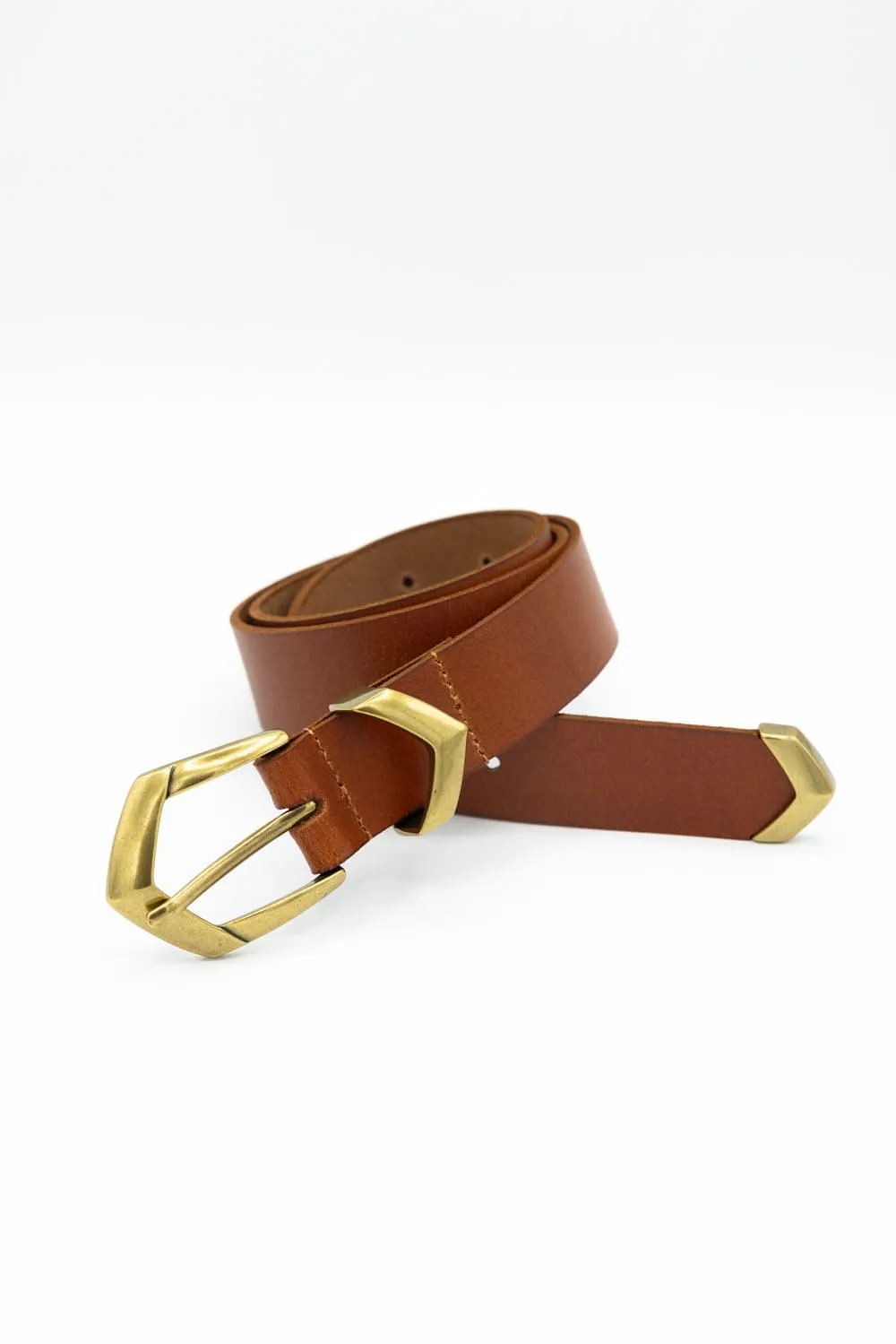 Boho Triangular Belt for Women in Brown | 5160-TAN