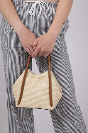 Brynee Straw Satchel Bag for Women in Natural | M2661-NTBR
