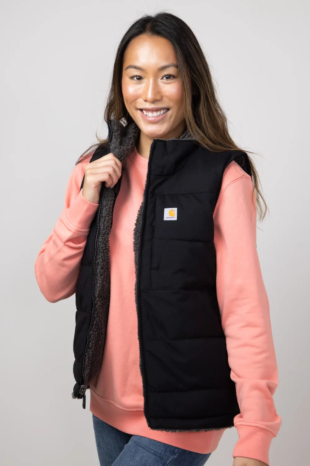 Carhartt Montana Puffer Insulated Reversible Vest for Women in Black | 105607-N04