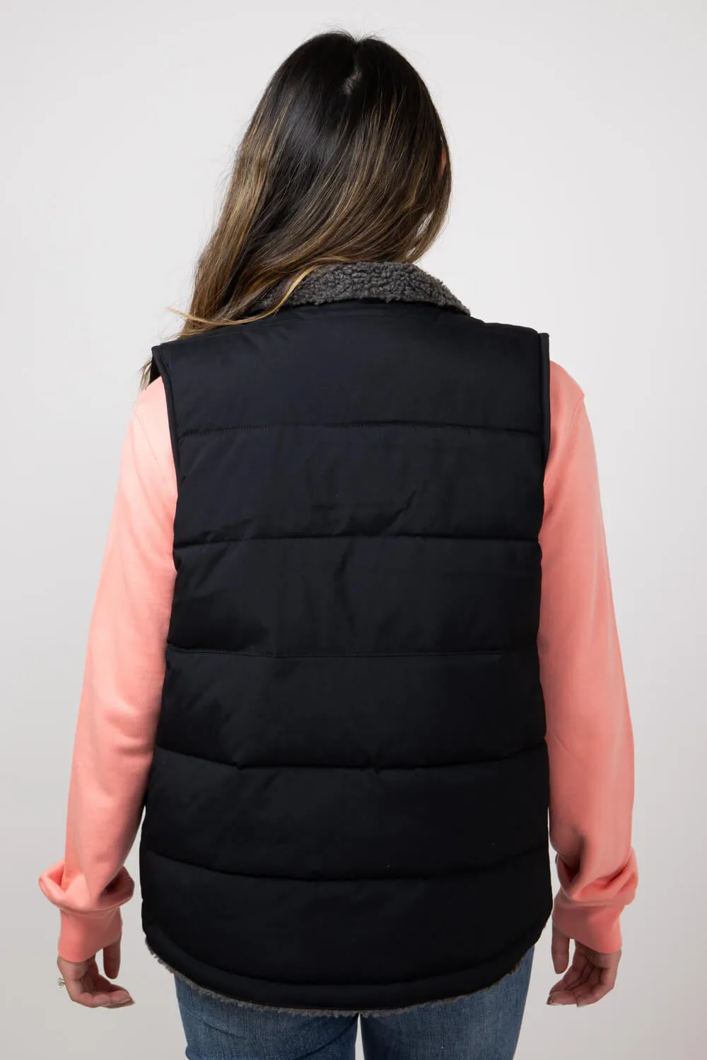 Carhartt Montana Puffer Insulated Reversible Vest for Women in Black | 105607-N04