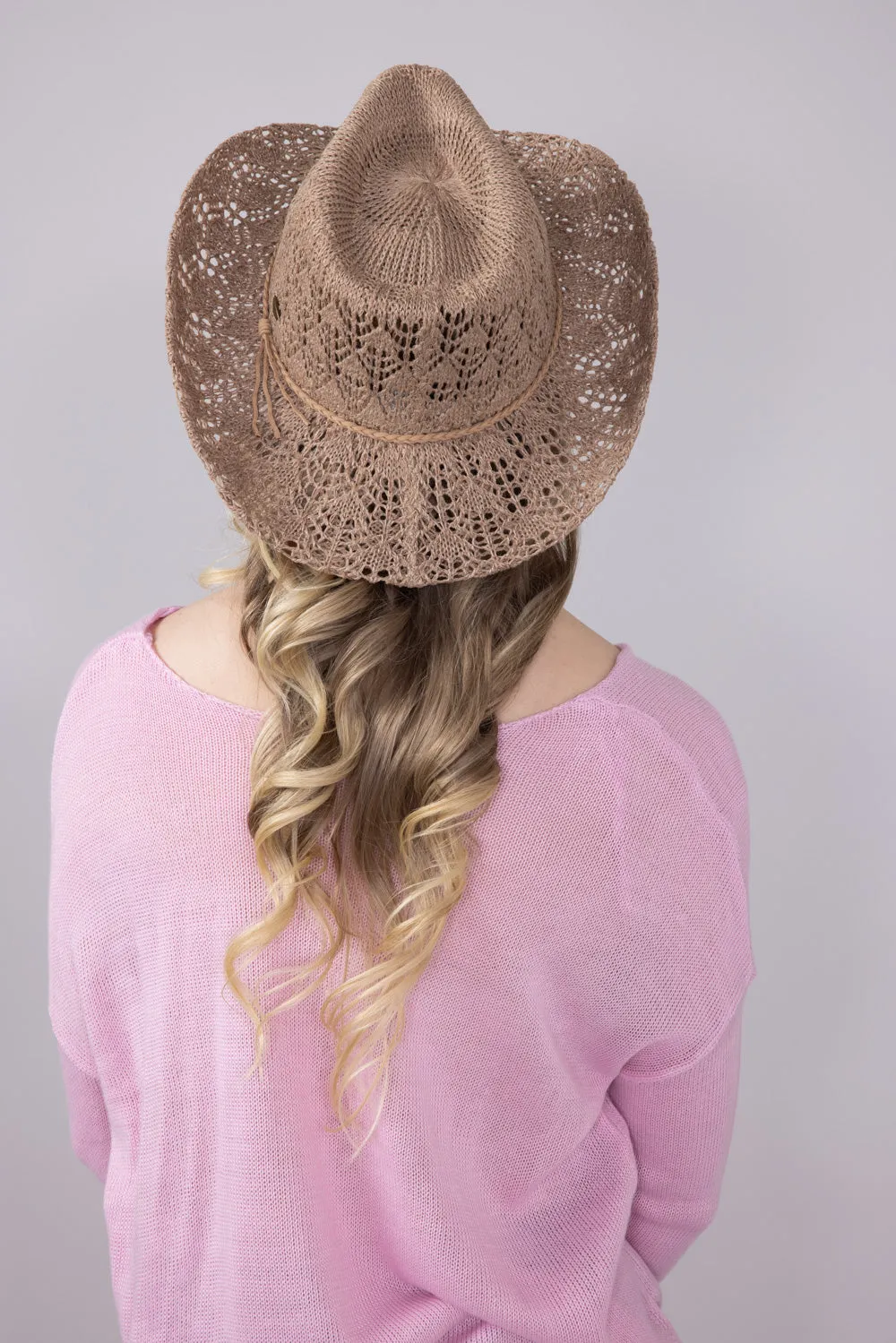 C.C. Woven Cowgirl Hat for Women in Taupe | CBC0136-TAUPE