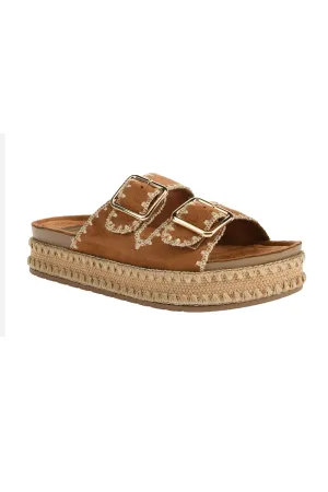 Dirty Laundry Cubana Suede Platform Sandals for Women in Brown | CQW-001 BROWN
