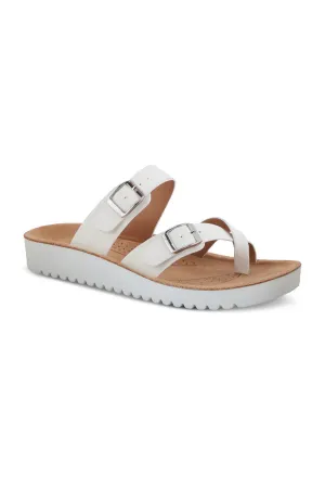 Flexus Bayside Toe loop Sandals for Women in White | BAYSIDE-WWHITE
