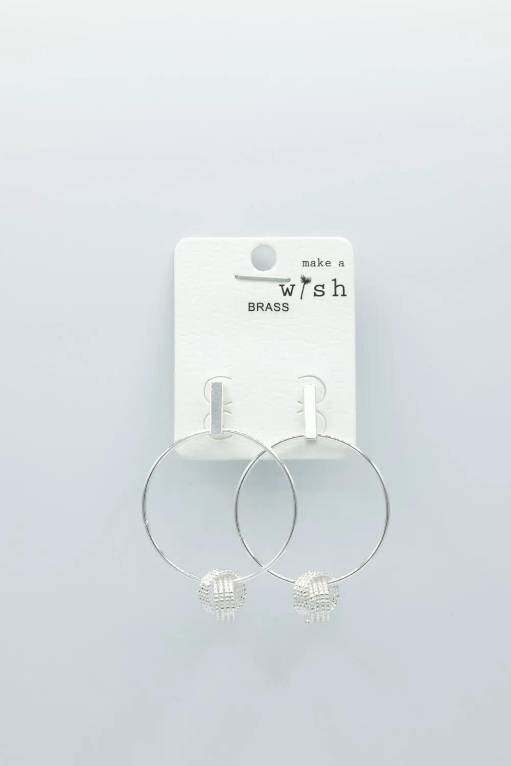 Hoop Knot Earrings for Women in Silver | ED10337-SV