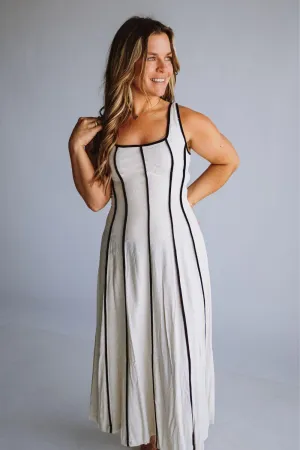 Illa Illa Linen Midi Dress for Women in Natural | IM7512-NATURAL