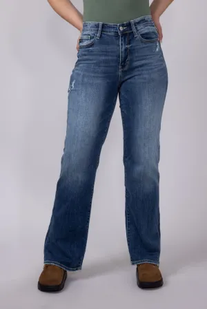 Judy Blue High-Rise Release Hem 90’s Straight Jeans for Women | 82392REG