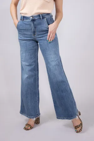 Judy Blue High-Rise Retro Wide Leg Jeans for Women | 82648REG