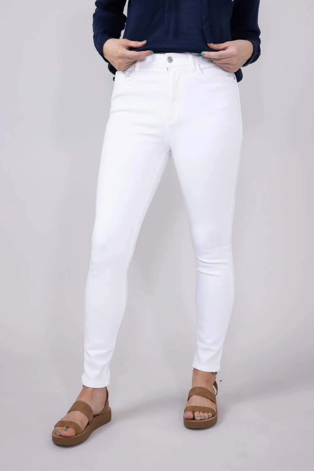 Judy Blue High-Rise Skinny Jeans for Women in White | 82661REG