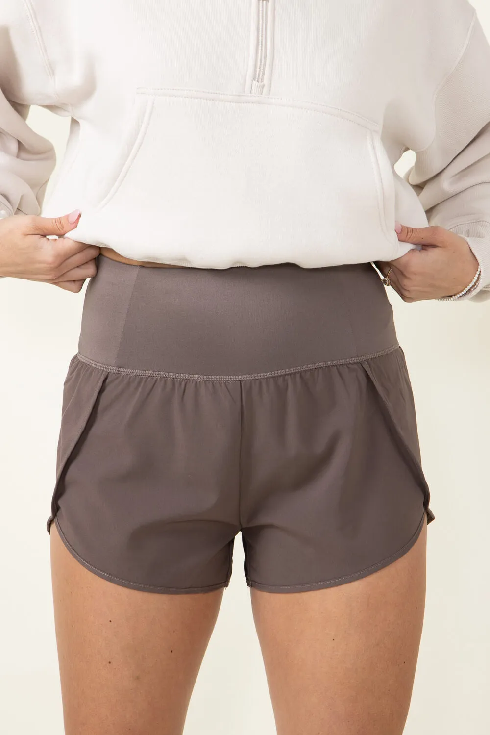 Love Tree Woven Brief Lined Shorts for Women in Cocoa | 6736PH-COCOA