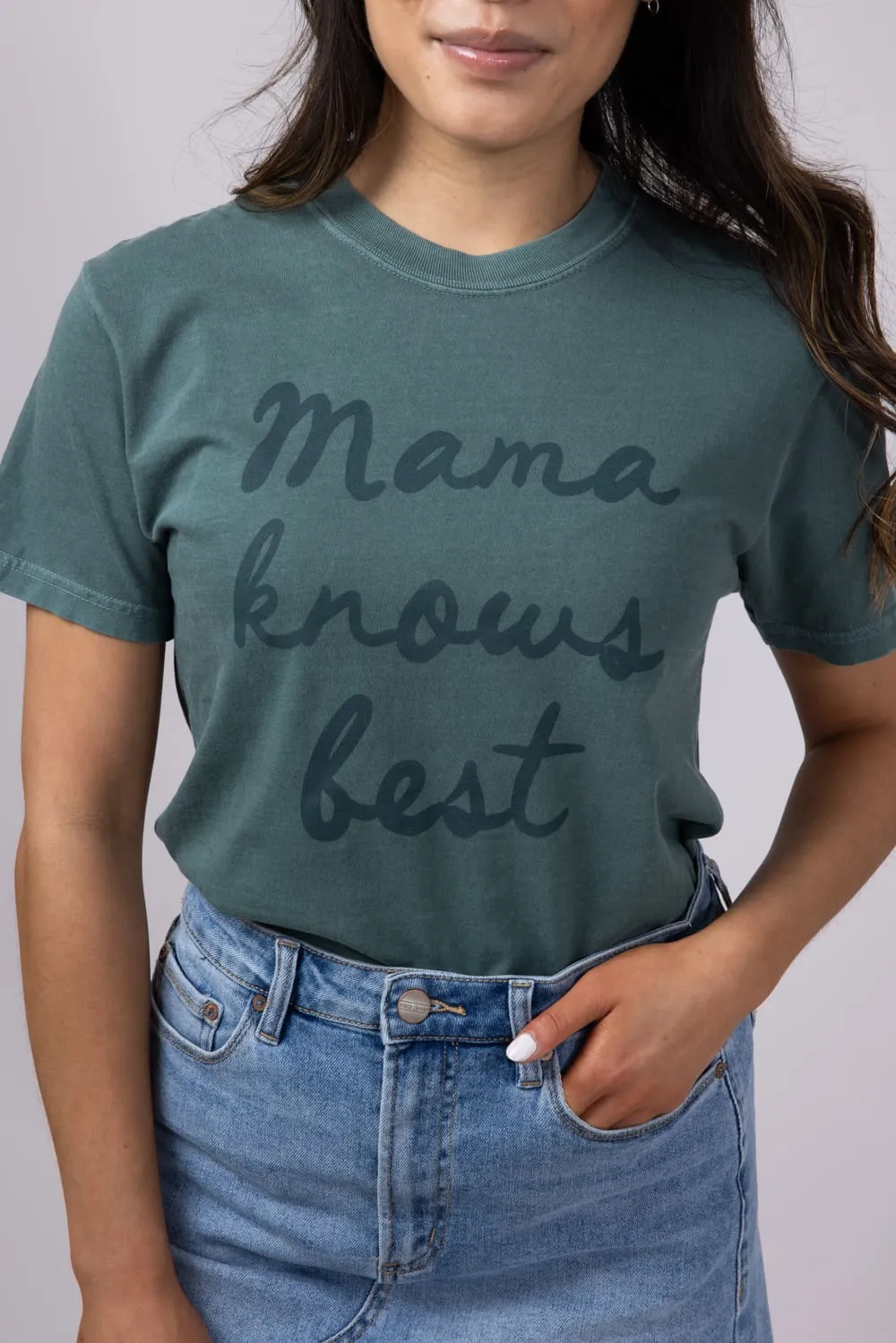 Mama Knows Best T-Shirt for Women in Green | TEE-MAMA-FOREST