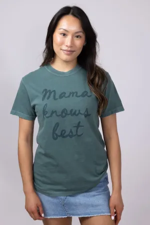 Mama Knows Best T-Shirt for Women in Green | TEE-MAMA-FOREST