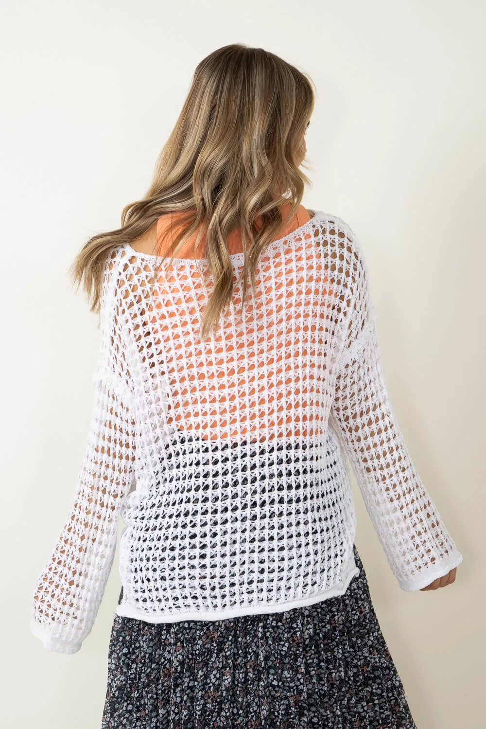 Miracle Crochet Sweater for Women in White | F118-IVORY