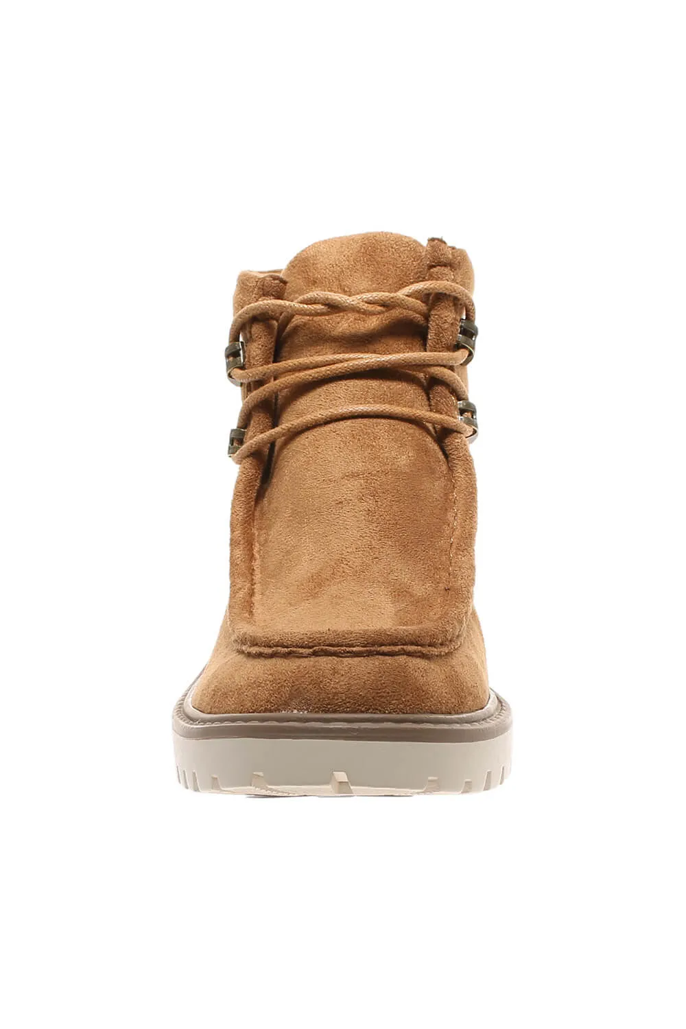 Pierre Dumas Soho Lace Heeled Booties for Women in New Tan | 89220-420 NEW TAN