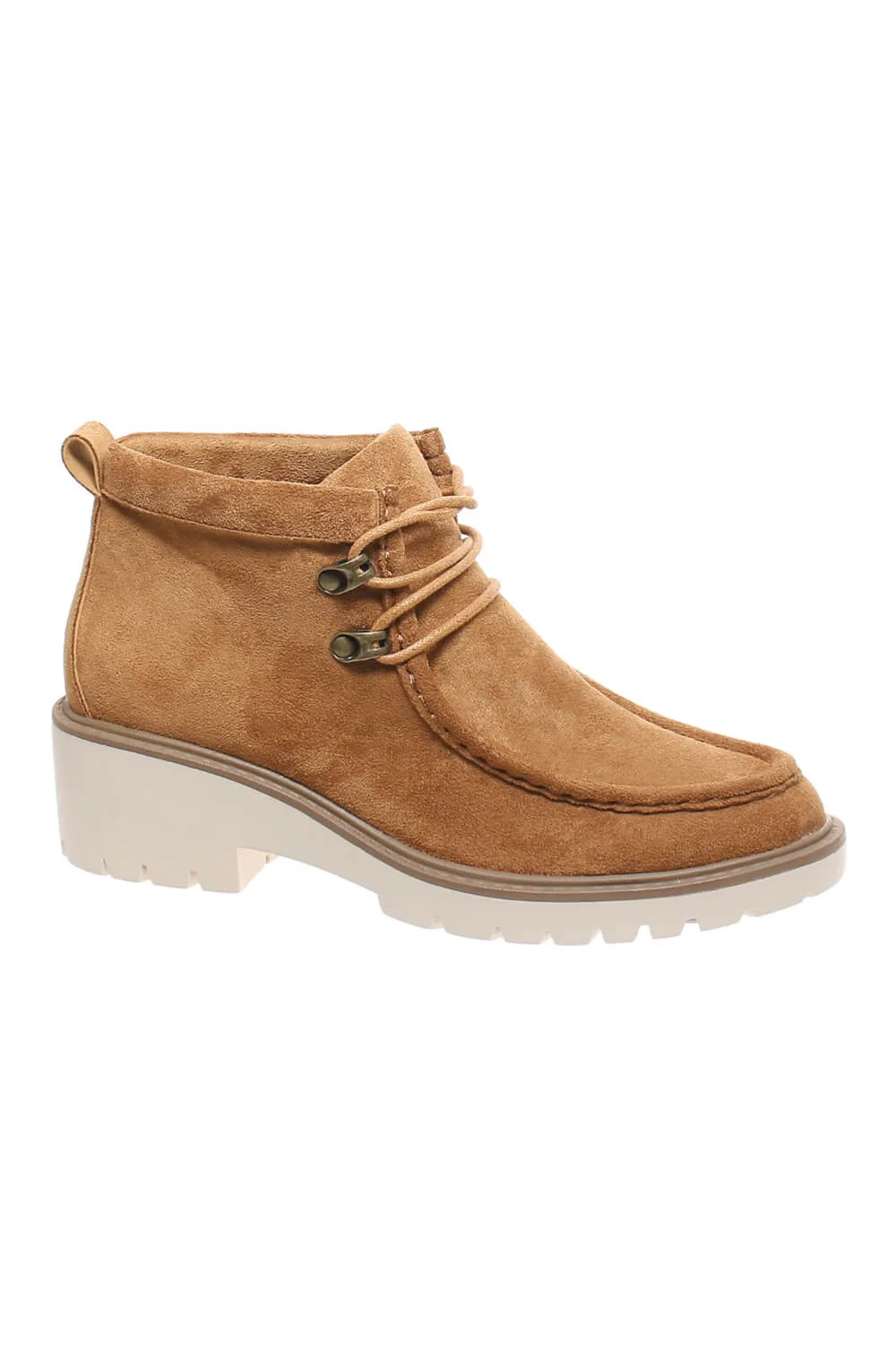 Pierre Dumas Soho Lace Heeled Booties for Women in New Tan | 89220-420 NEW TAN