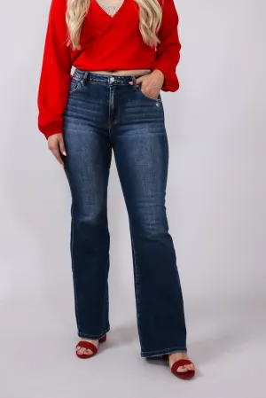 Risen Jeans High Rise Bootcut Jeans for Women | RDP5523RT-DK