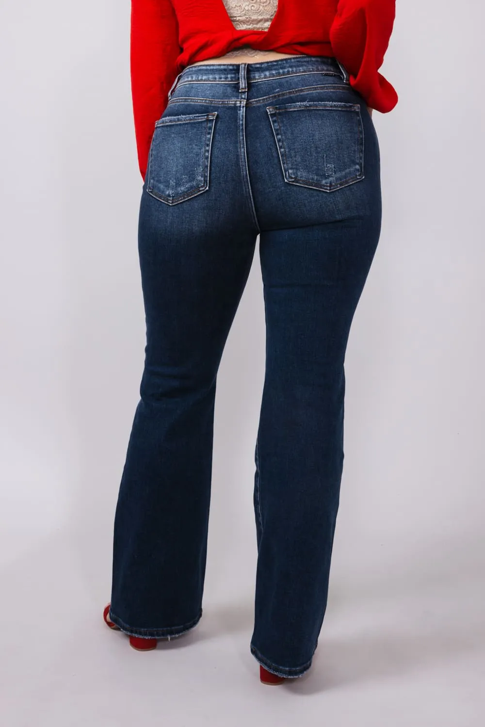 Risen Jeans High Rise Bootcut Jeans for Women | RDP5523RT-DK