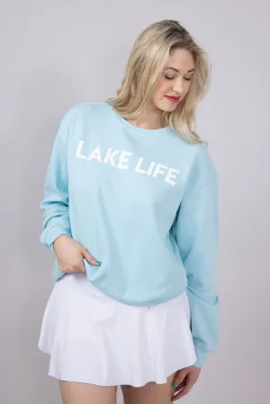 Simply Southern Lake Life Sweatshirt for Women in Mint | CREW-LAKE-MINT