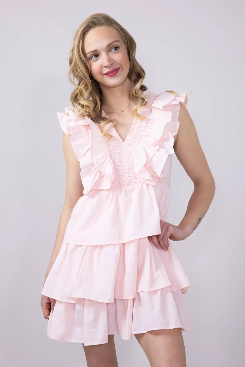 Simply Southern Tiered Ruffle Dress for Women in Blossom | PP-0125-DRS-LYR-BLSSM