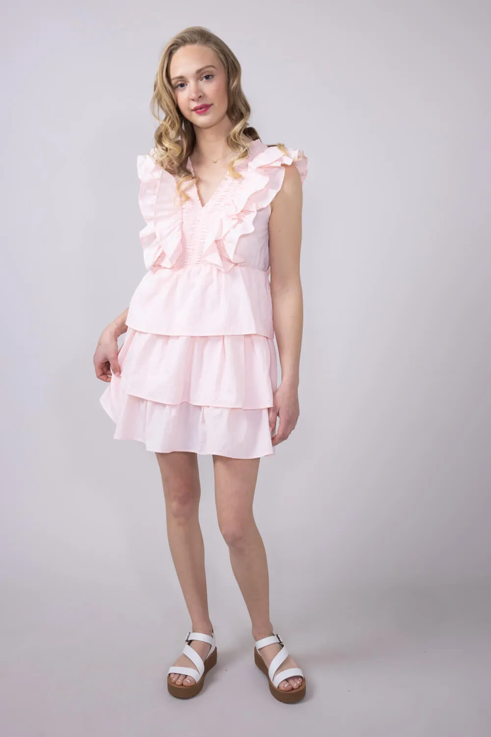 Simply Southern Tiered Ruffle Dress for Women in Blossom | PP-0125-DRS-LYR-BLSSM