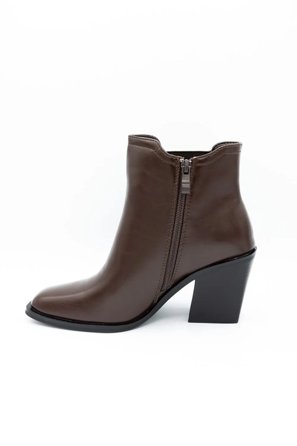 Top Moda Karen Buckle Booties for Women in Brown | KAREN-8 BROWN