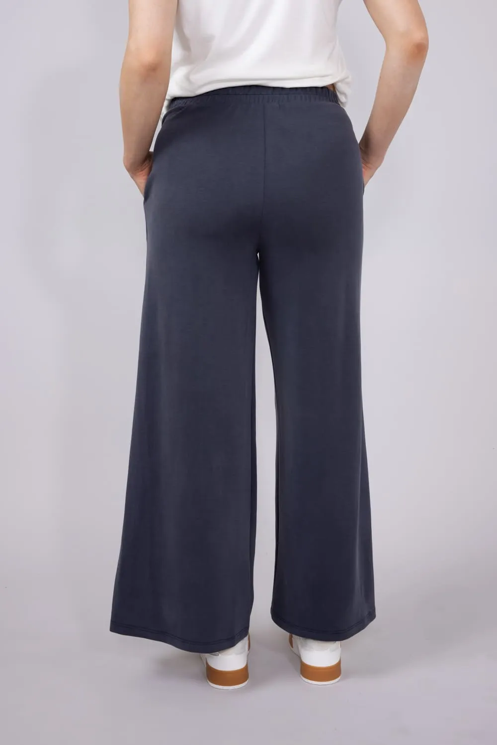 Wide Leg Lounge Pants for Women in Graphite | NP70337-GRAPHITE