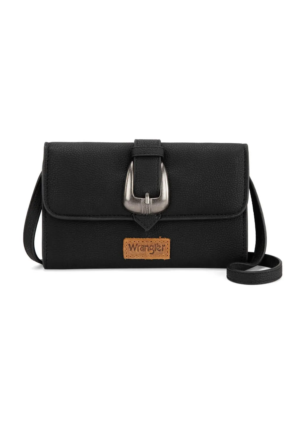 Wrangler Buckle Mini Wallet Crossbody for Women in Black | WG168-W012-BK
