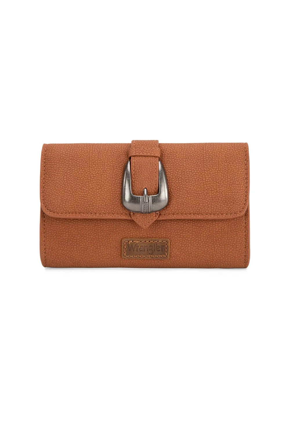 Wrangler Buckle Mini Wallet Crossbody for Women in Brown | WG168-W012-BR
