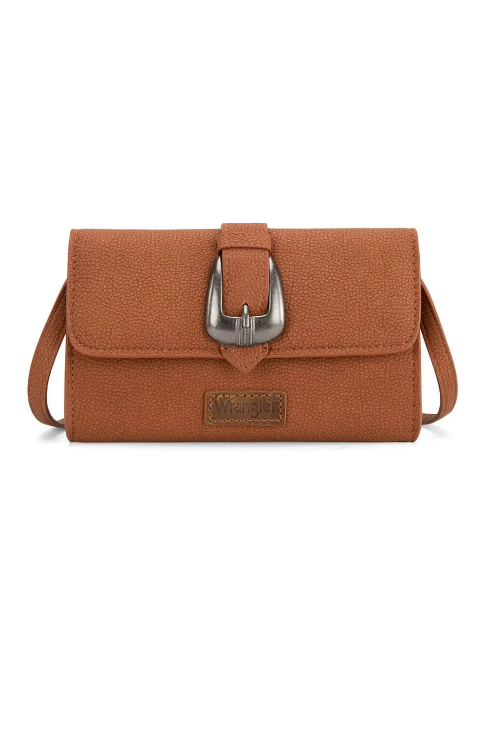 Wrangler Buckle Mini Wallet Crossbody for Women in Brown | WG168-W012-BR