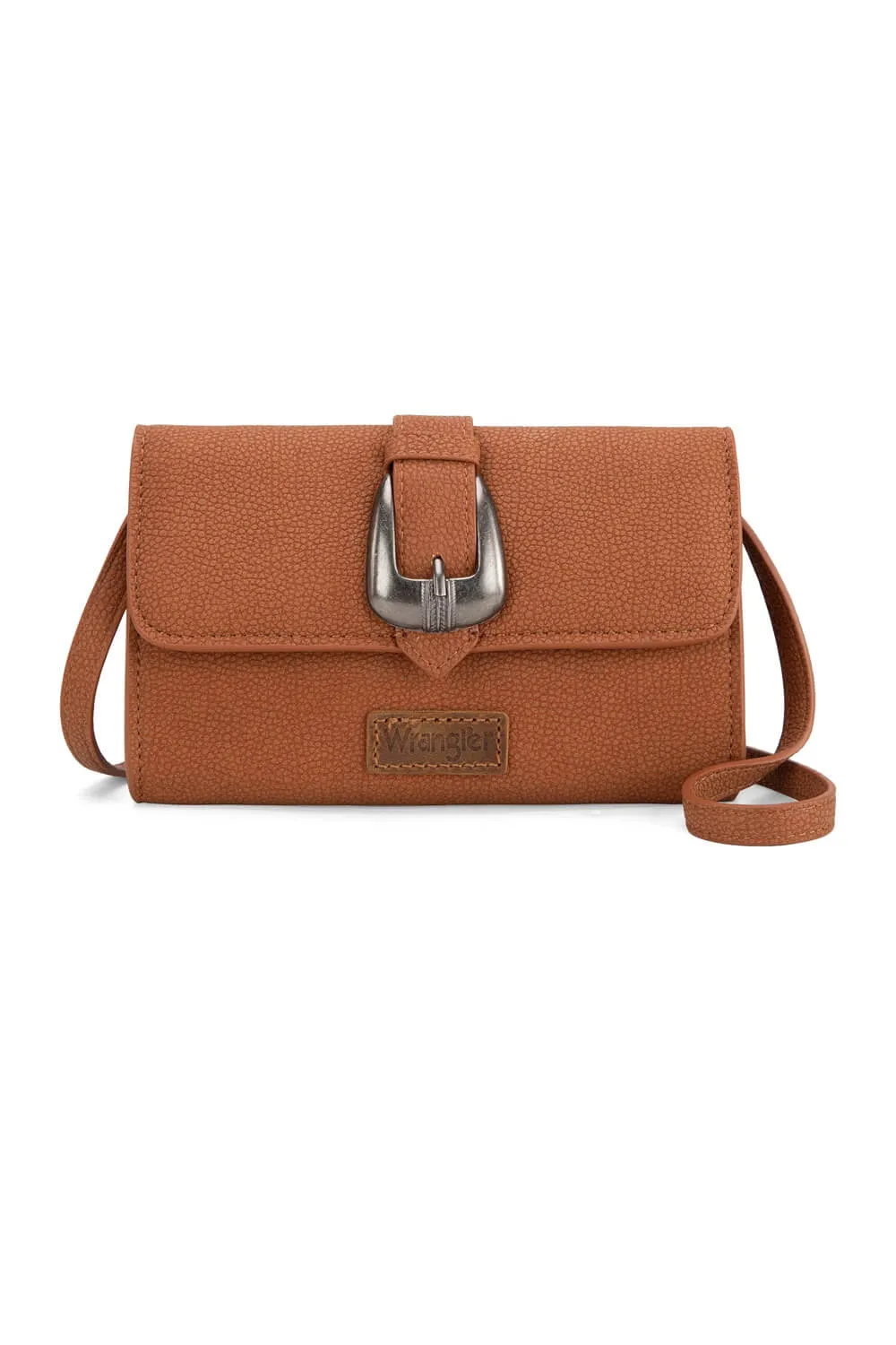 Wrangler Buckle Mini Wallet Crossbody for Women in Brown | WG168-W012-BR