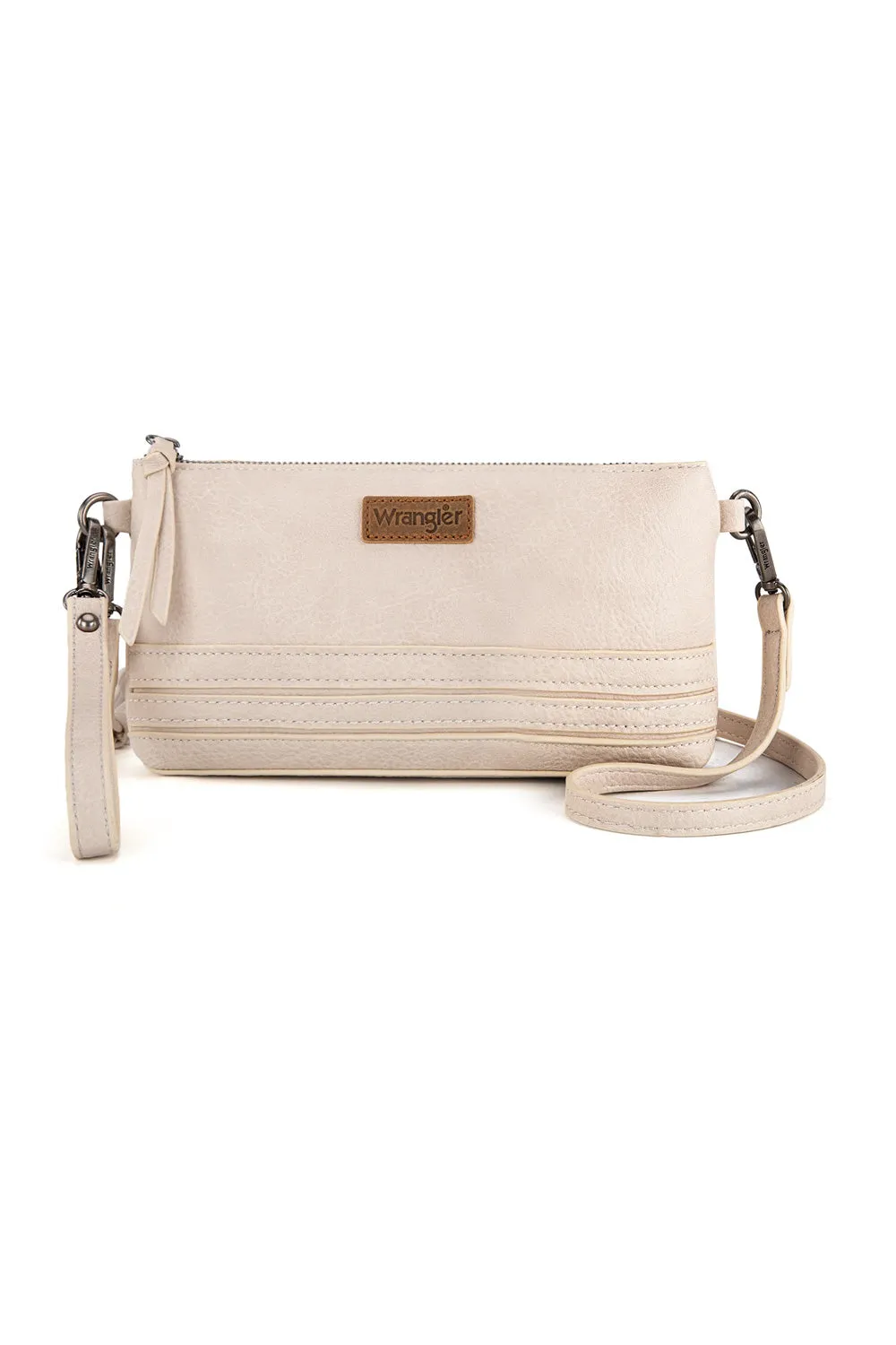 Wrangler Vegan Leather Mini Crossbody Purse for Women in Beige | WG186-1812-BG
